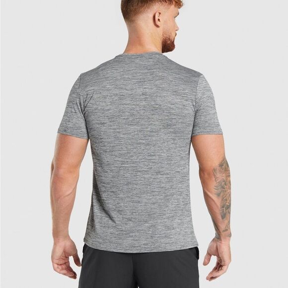 Gymshark ARRIVAL MARL T-SHIRT Size M Silhouette Grey/Light Grey Marl in Package - Picture 2 of 8